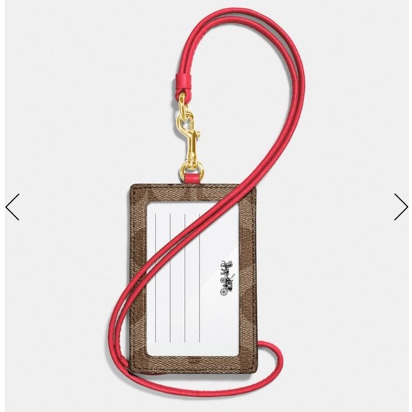 NWT Authentic Coach Id Lanyard In Signature Canvas - Picture 2 of 2